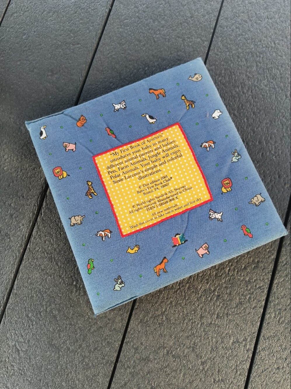 My First Book of Animals - Blue Soft Cloth Baby Book Like New! - Picture 5 of 5